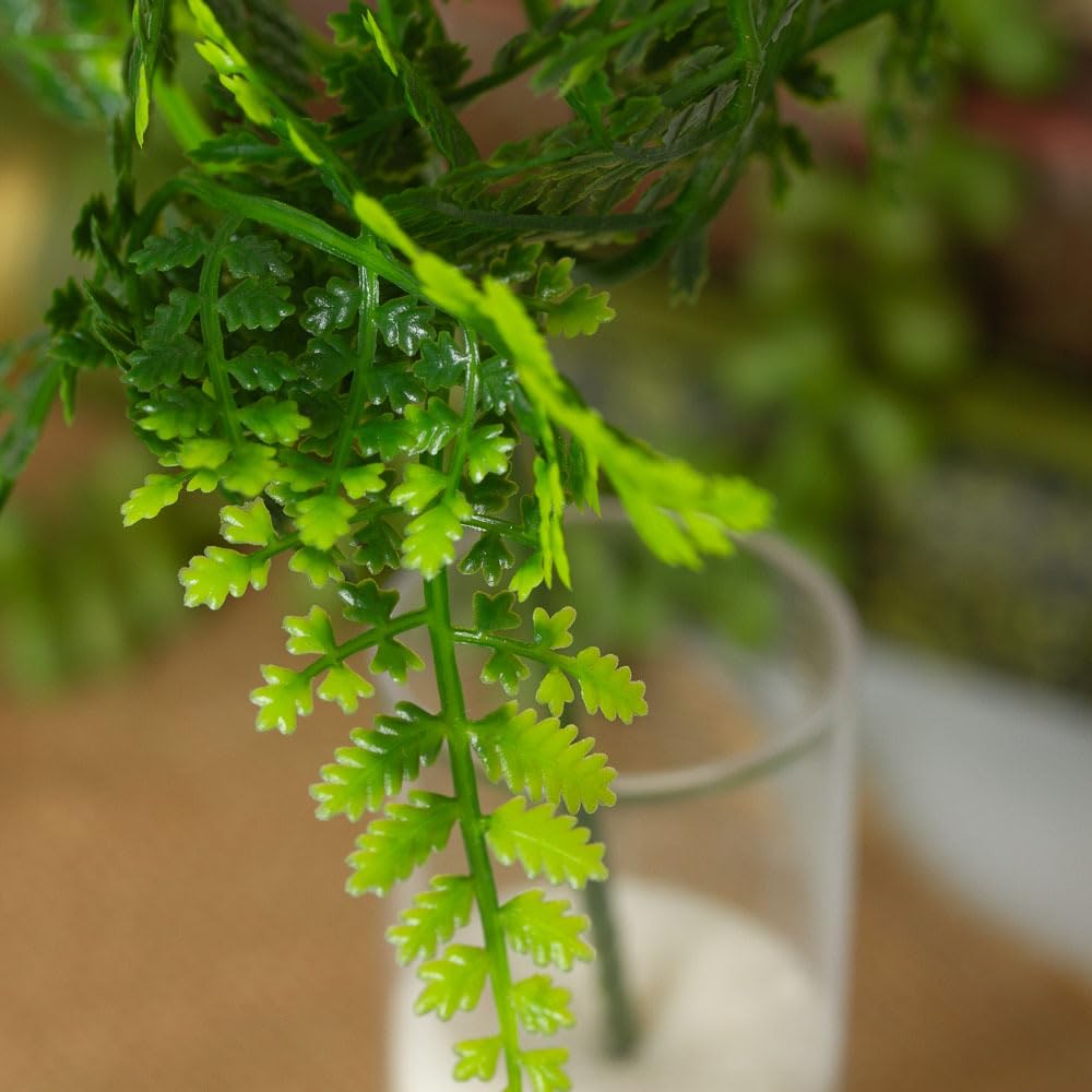 Amazon.com: 6 Artificial Vinyl Fern Picks – Forest Green Faux